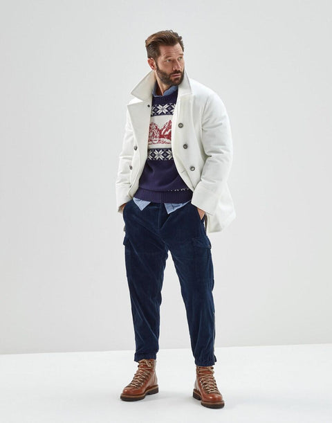 Brunello Cucinelli White Cotton Coat