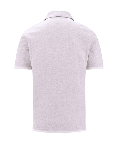Brunello Cucinelli Bicolor Cotton Polo Shirt