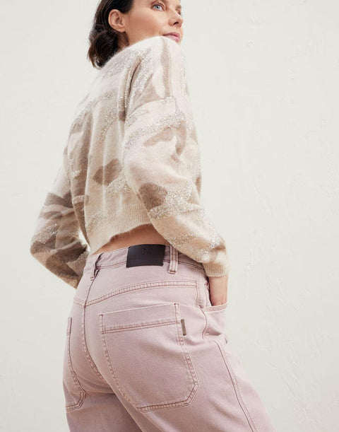 Brunello Cucinelli Pink Cotton Jeans Denim
