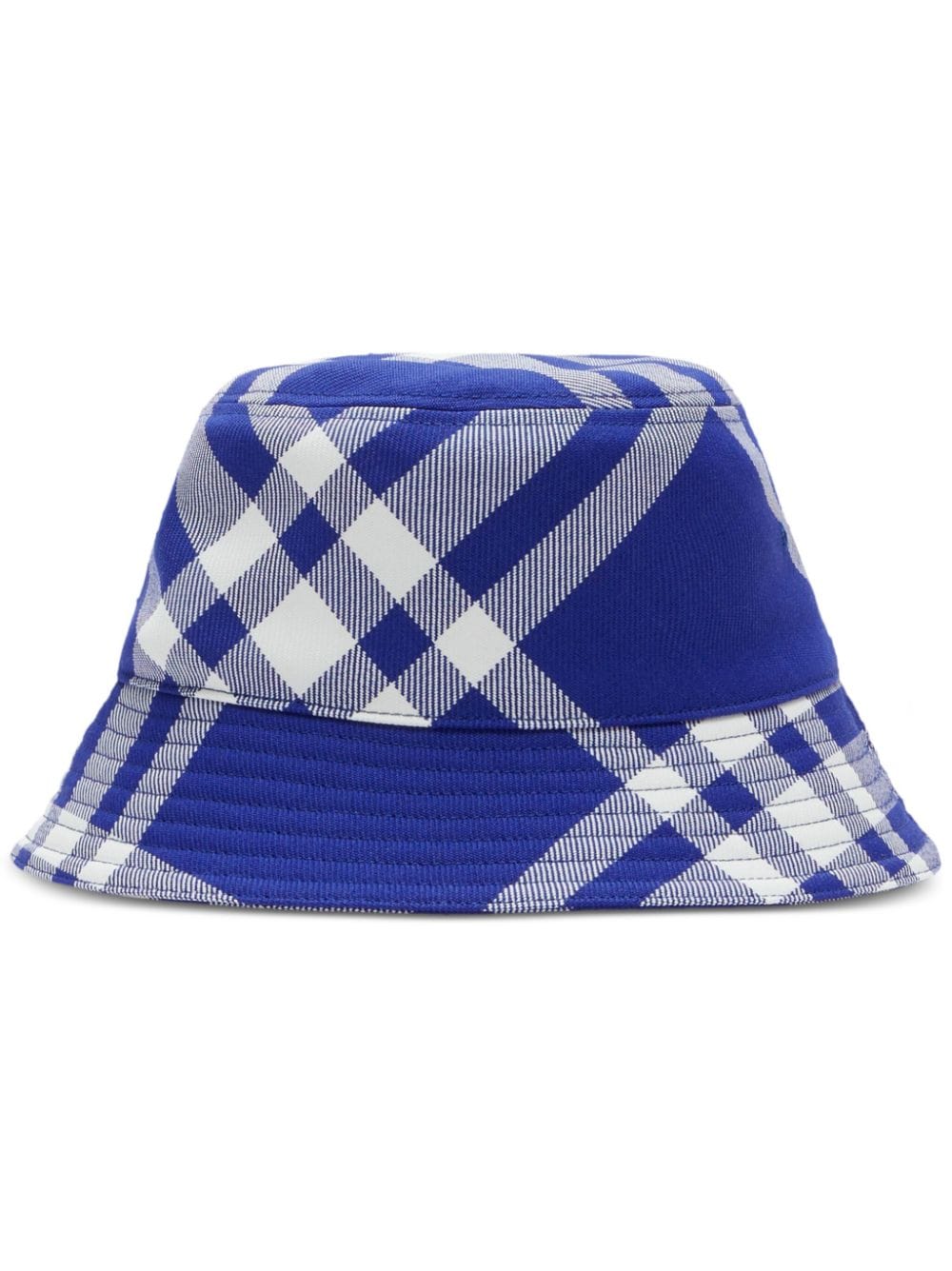 new Burberry checkered bucket hat exclusive offer at Urbanheer display picture 2