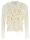 Nude Ruffle Cardigan