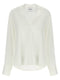 Nude V-neck Blouse