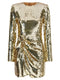 Rotate Birger Christensen Sequins Ls Mini Dress Short Dress
