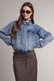 Soft Washed Denim Drawstring Jacket