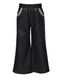 Wide Leg Faux Leather Pants