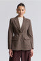 Houndstooth Belted Blazer