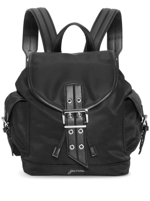 Ganni Bucky nylon small backpack