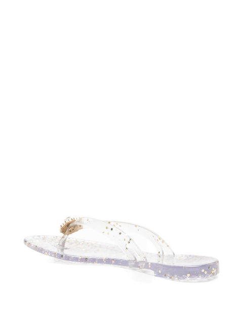 Casadei Jelly Glitter Flip Flops