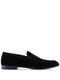 Giorgio Armani Embroidered logo velvet loafers