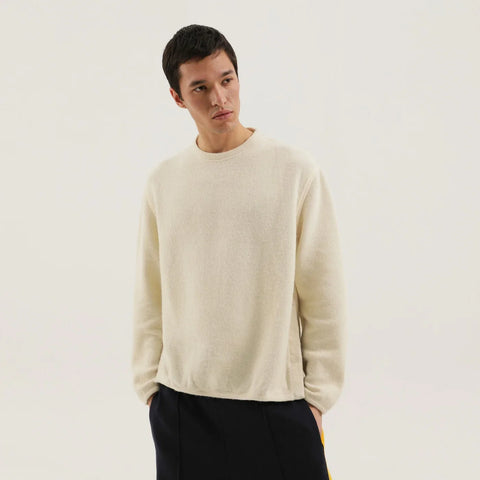 1989 STUDIO White ribbed sweater with slits