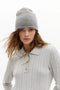 Peter Cotton Cashmere Polo Sweater - Light Grey