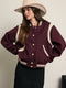 Quilting Vintage Varsity Bomber Jacket
