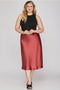 Satin Bias Midi Skirt Plus size