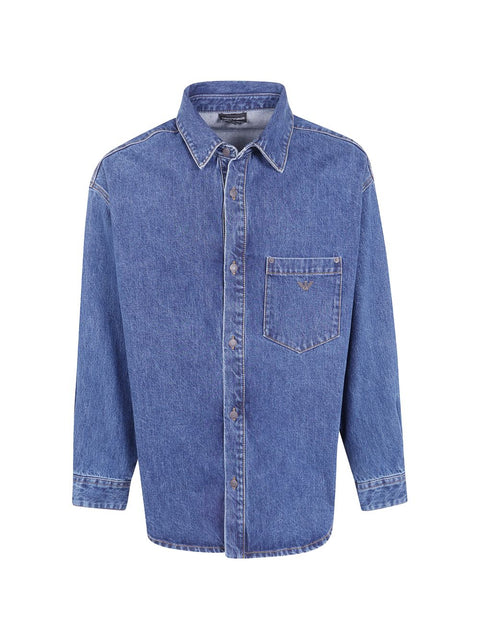 Emporio Armani Denim Cotton Shirt