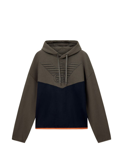 Emporio Armani Cotton Colorblock Hoodie