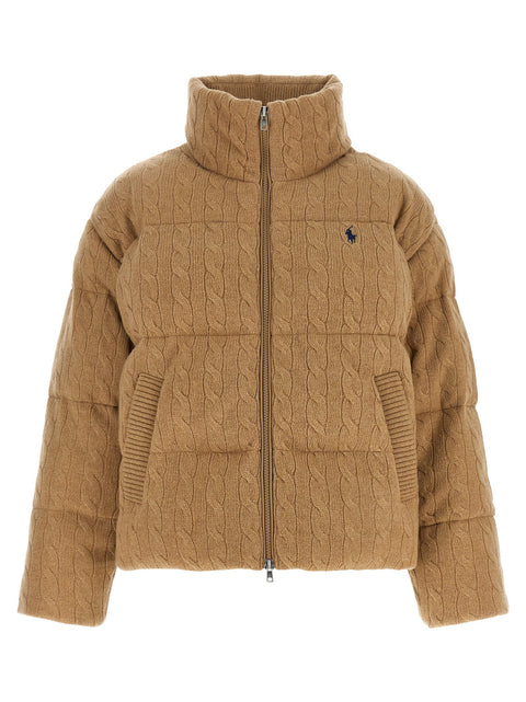 Polo Ralph Lauren Knitted Braided Down Jacket