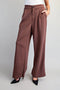 Pleated Elastic Back Waist Pants