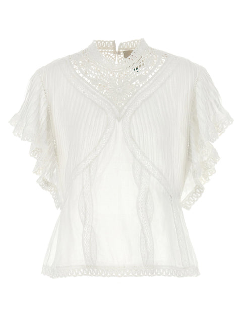 Farm Rio Openwork Detail Blouse