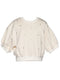 Short Sleeve Rhinestone Embellished Scuba Sweatshirt
