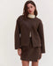 Deven Crewneck Wool Blend Cape Jacket