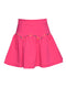 Multicolor Pompom Trim Fit & Flare Skirt