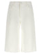 Mother The Whole Lot Zip Twist Fray Bermuda Shorts