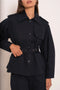 Utility Short Belted Trench Jacket