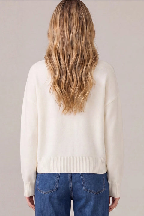 Chritmas Tree Embroidery Sweater Top