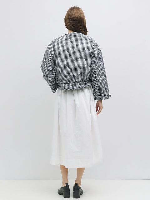 The Rochelle Jacket Quilted Gingham Jacket - Black