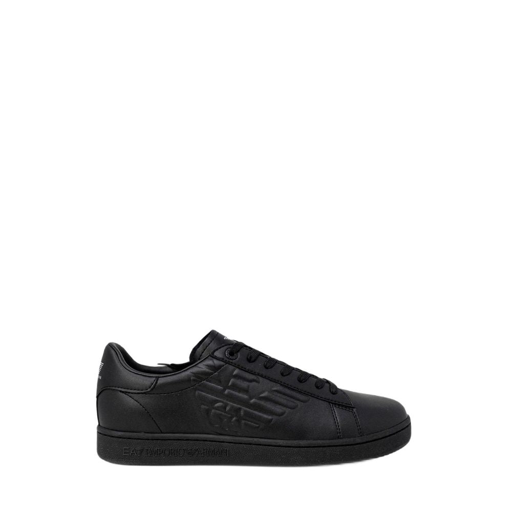 EA7 Emporio Armani Black And White Leather Athletic Sneakers main image 1