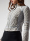 Vintage Mesh Moto Jacket - Grey