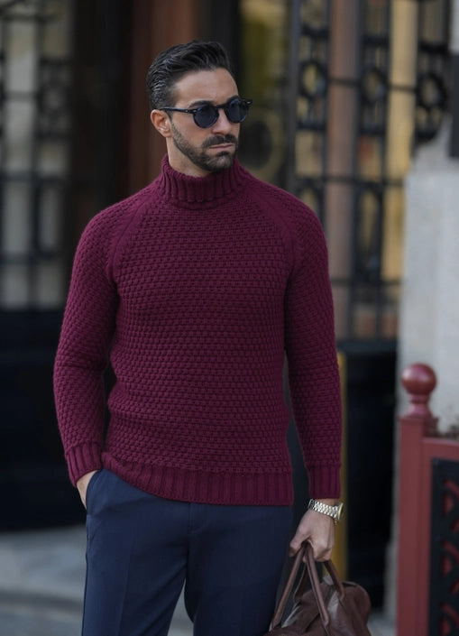Men's Turtleneck Jumper Sweater1