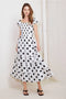 Polka Dot Printed Woven Midi Dress