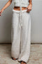 Solid Adjustable Drawstring Waist Casual Sweater Pants