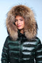 RACHEL slim fit long down jacket with detachable hood