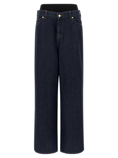 7 For All Mankind Banded Slouchy Wide Jeans