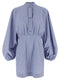 Zimmermann Drawstring Stripe Mini Dress