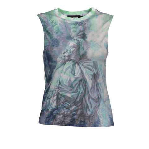 Desigual Light Blue Polyester Women Top-Desigual-M-Urbanheer
