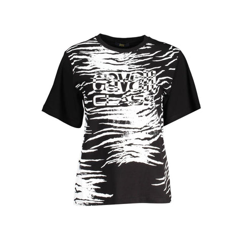 Cavalli Class Black Cotton Women T-Shirt-Cavalli Class-XS-Urbanheer