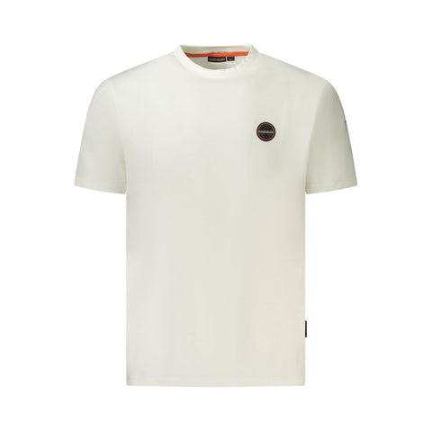 Napapijri White Cotton Men T-Shirt-Napapijri-S-Urbanheer