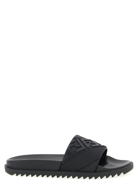 Fendi Logo Band Slides
