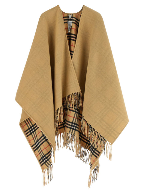 Burberry Check Wool Reversible Cape