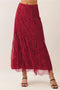 Floral Lace A-Line Maxi Skirt