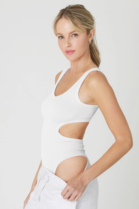 Deep V Neck Cutout Bodysuit-Bodysuit-NIKIBIKI-Black-Urbanheer