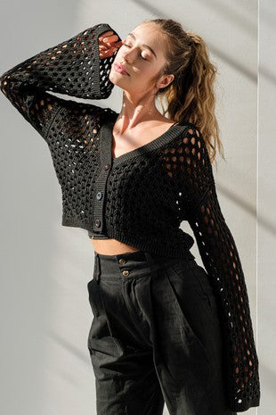 Crochet Crop Top Cardigan Crochet Crop Cardigan In Sustainable