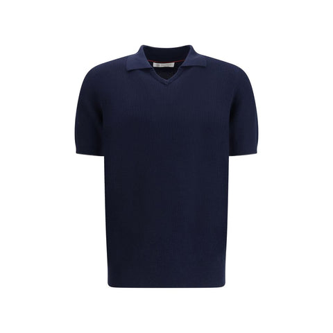 Brunello Cucinelli Blue Cotton Dress Shirt