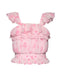 Ruffle Trimmed Top with Lace Detail
