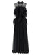 Alberta Ferretti Chiffon And Feather Dress