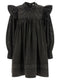 Ganni Black Washed Mini Shirt Dress