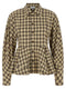Ganni Check Flannel Peplum Shirt